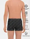Трусы для мальчиков / Черно-белый спортивный узор