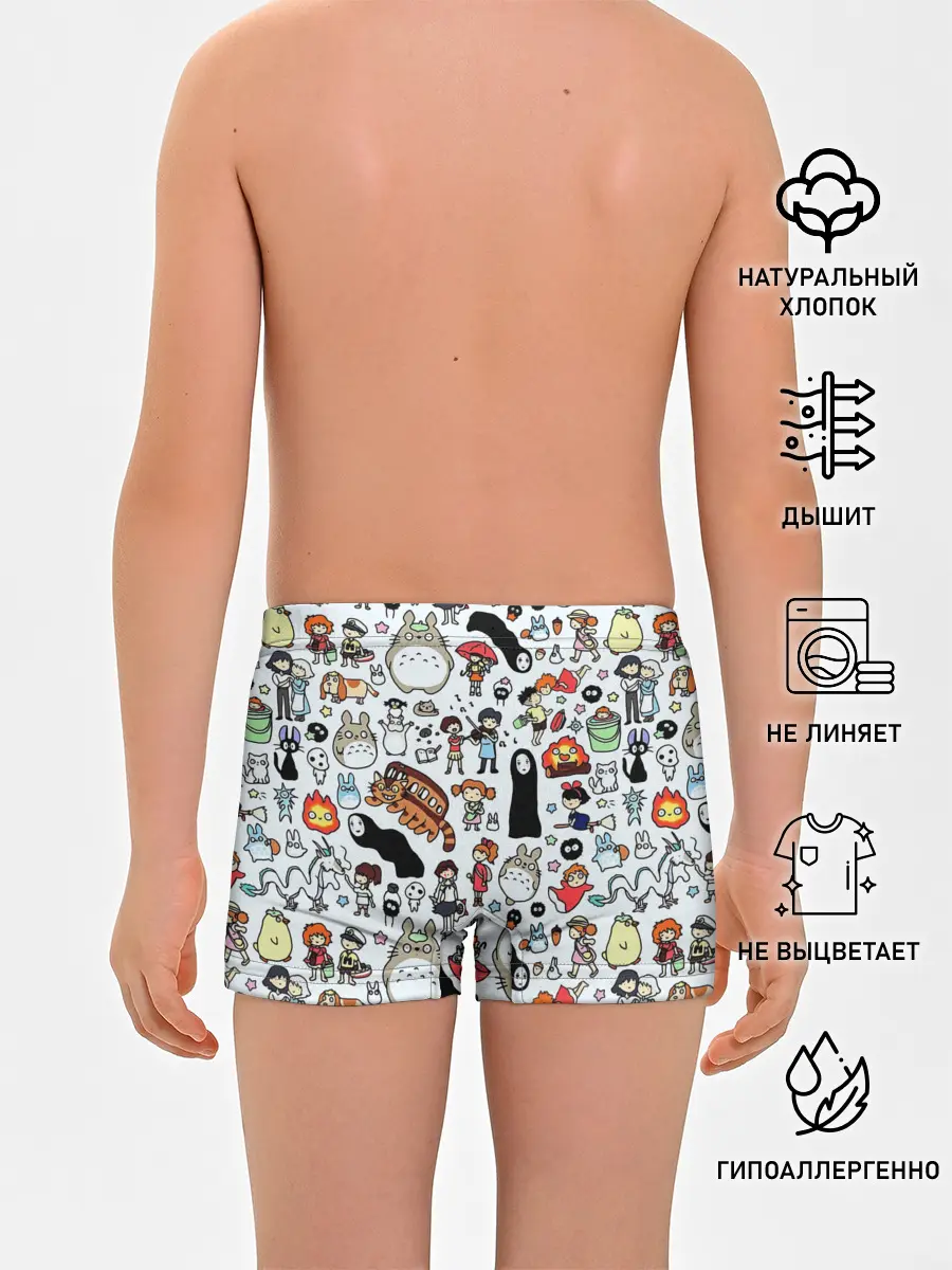 Трусы для мальчиков / Персонажи Миядзаки паттерн