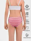 Трусы для девочек / узор милые сердца зигзагами