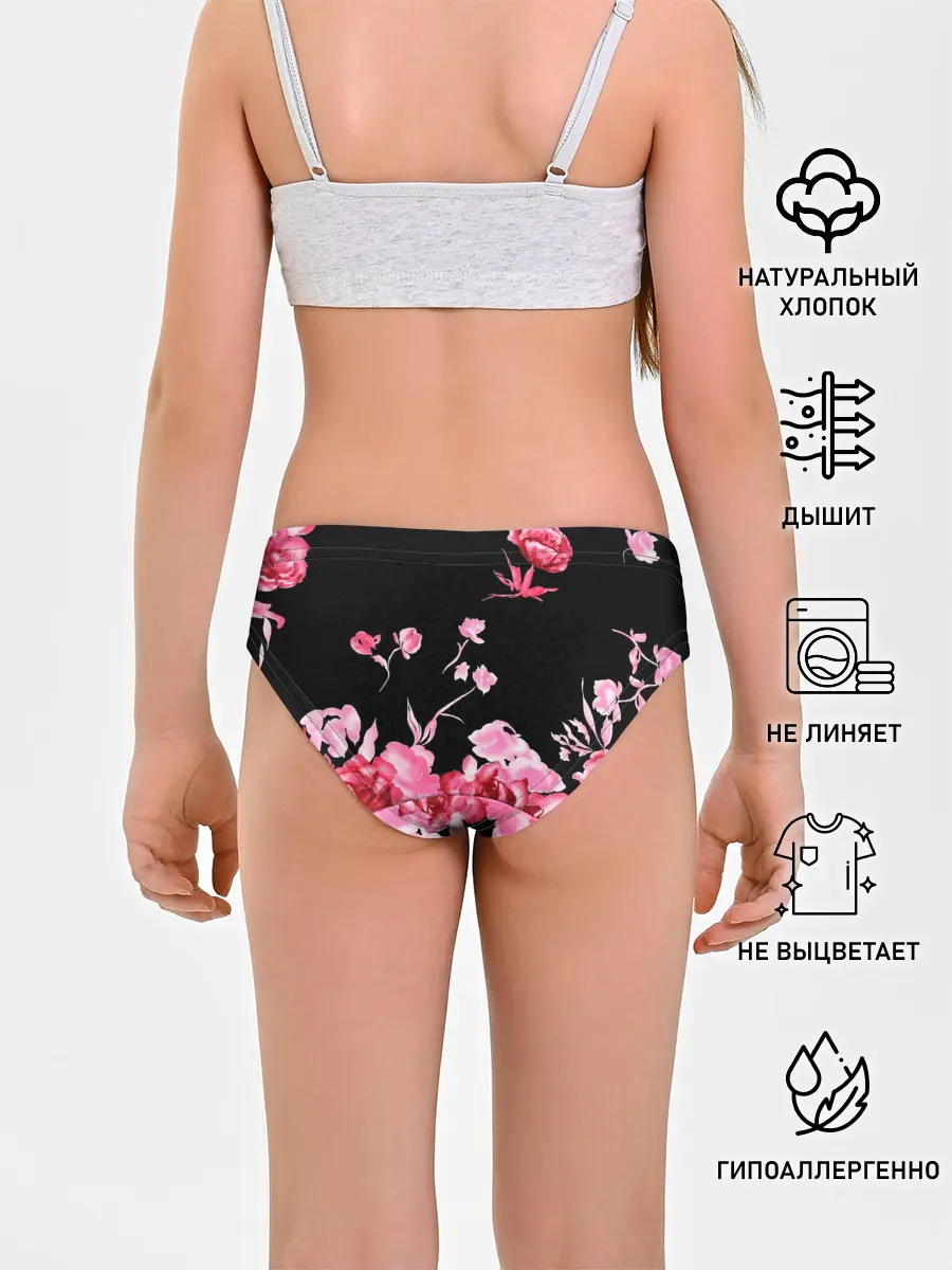 Трусы для девочек / Яркие розы