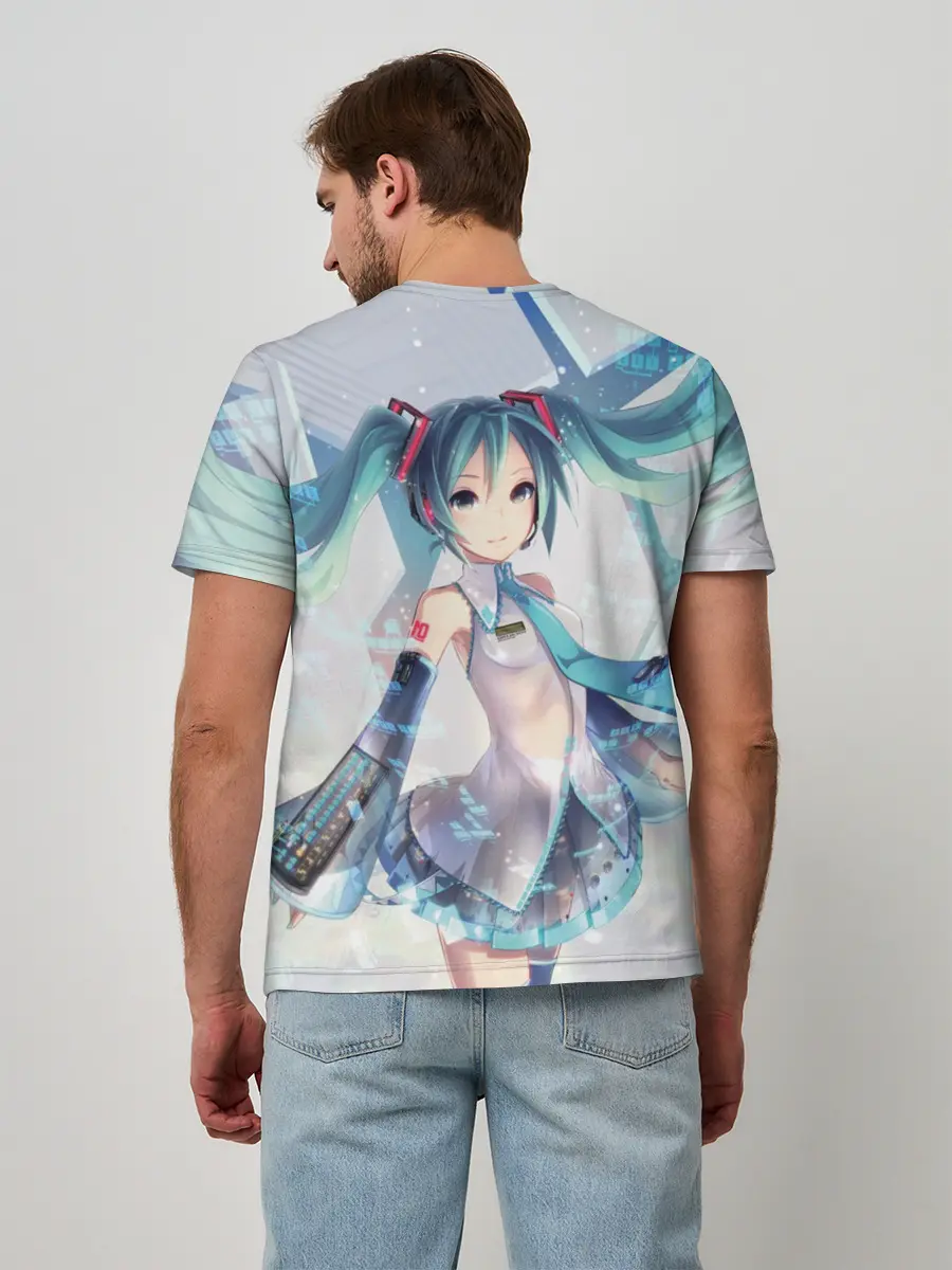 Мужская базовая футболка / Сияние Мика Хацуне