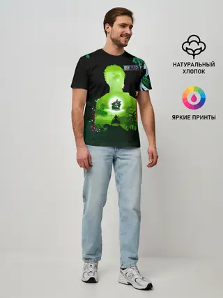 Мужская базовая футболка / Зоро One Piece. Большой куш