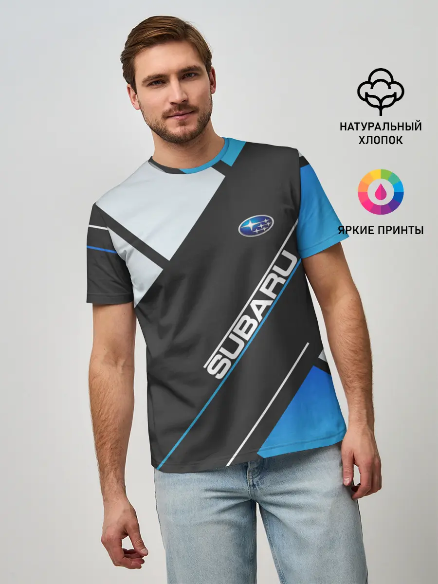 Мужская базовая футболка / SUBARU