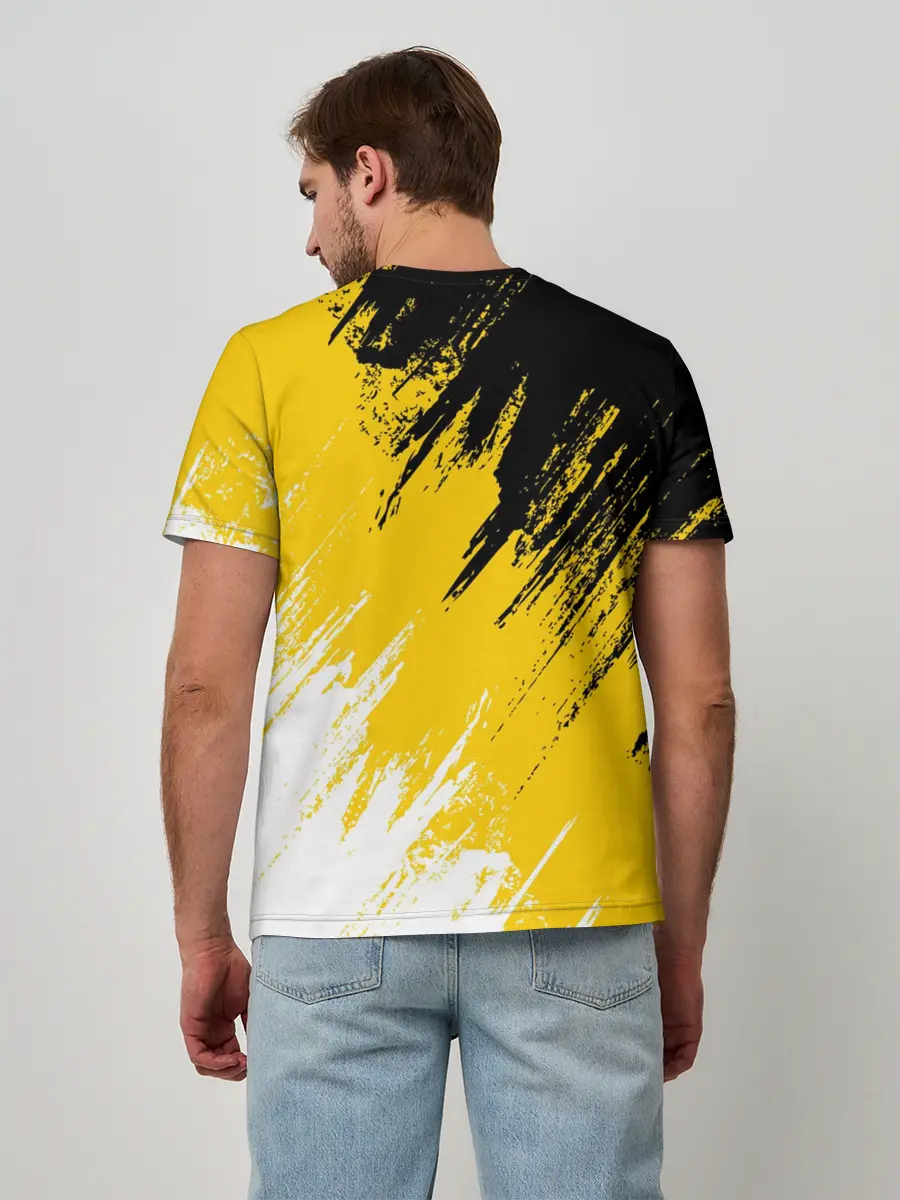 Мужская базовая футболка / Имперский флаг и медведь