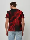Мужская базовая футболка / МОЛНИЯ RED NEON