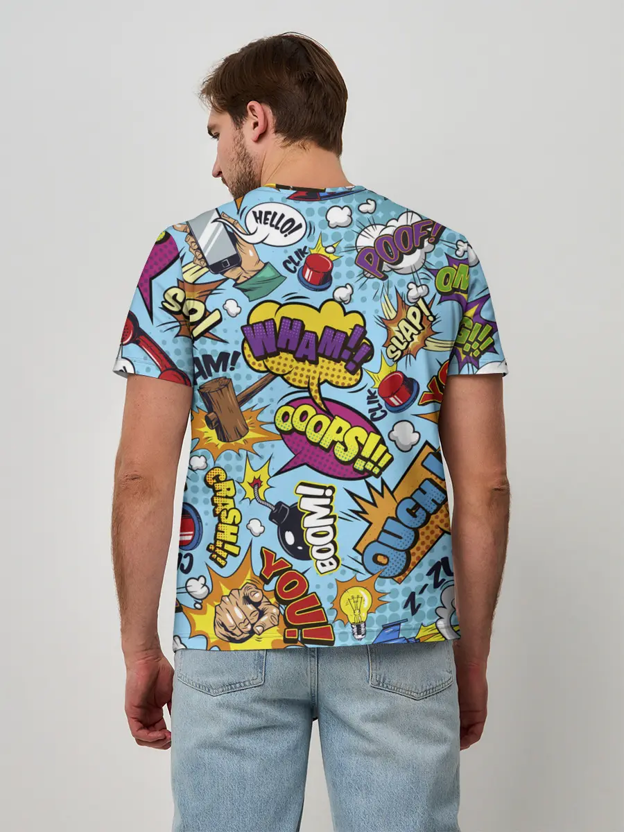 Мужская базовая футболка / Pop art comics