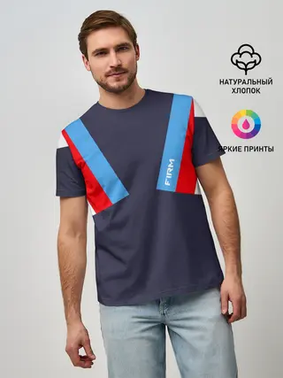 Мужская базовая футболка / Стиль 90 х