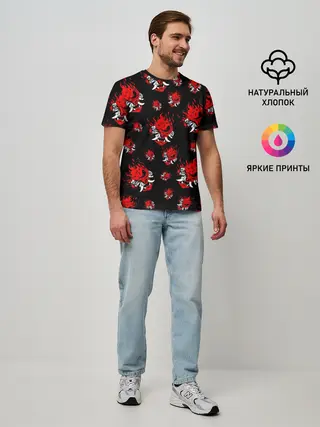 Мужская базовая футболка / SAMURAI 2077 PATTERN