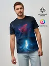 Мужская базовая футболка / Душа идущая в космос | Soul space