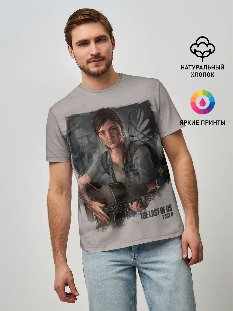 Мужская базовая футболка / Элли с гитарой