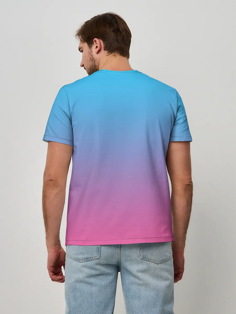 Мужская базовая футболка / Текстура Неоновая