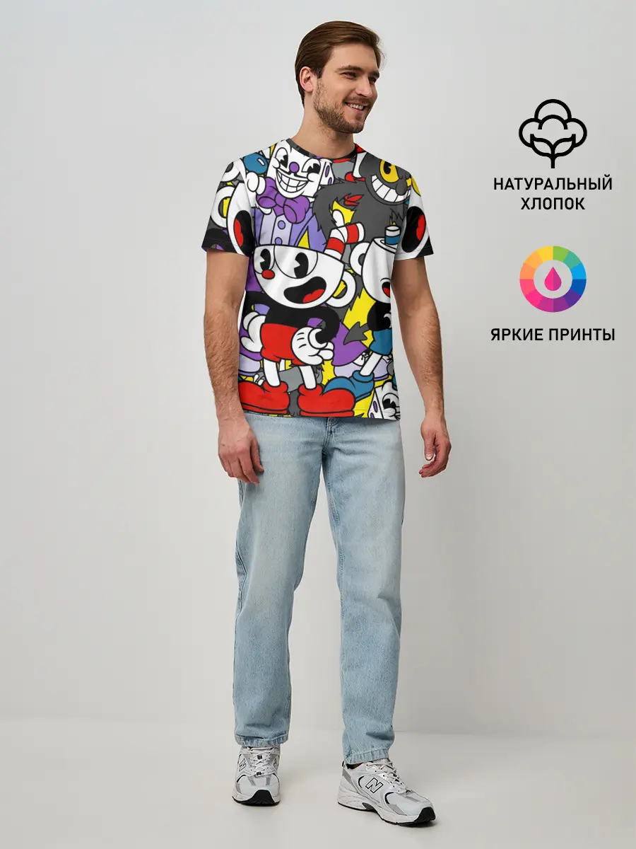 Мужская базовая футболка / Cuphead