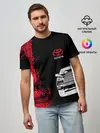 Мужская базовая футболка / Тойота | Красные следы
