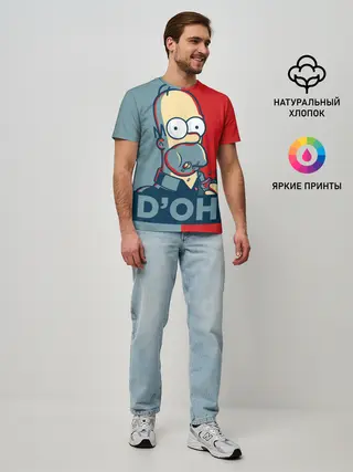Мужская базовая футболка / Homer Simpson