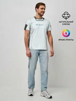 Мужская базовая футболка / Скафандр SpaсeX