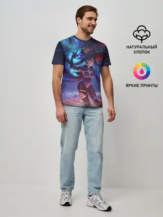 Мужская базовая футболка / Mona | Genshin Impact | Геншин Импакт