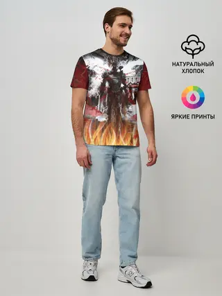 Мужская базовая футболка / Doom Ethernal Ancient Gods