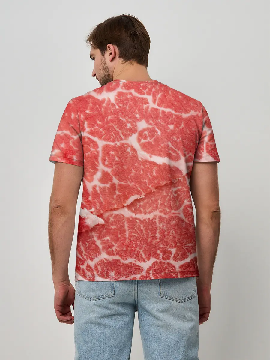 Мужская базовая футболка / Кусок мяса