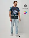 Мужская базовая футболка / Volkswagen слоган Das Auto