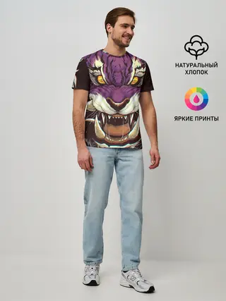 Мужская базовая футболка / Маска тигра