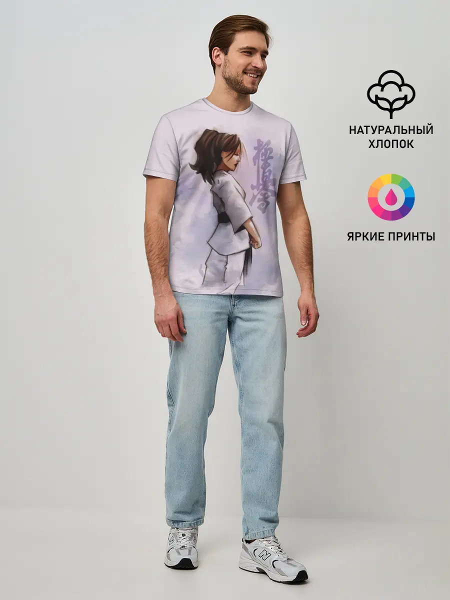 Мужская базовая футболка / Кёкусинкай девушка