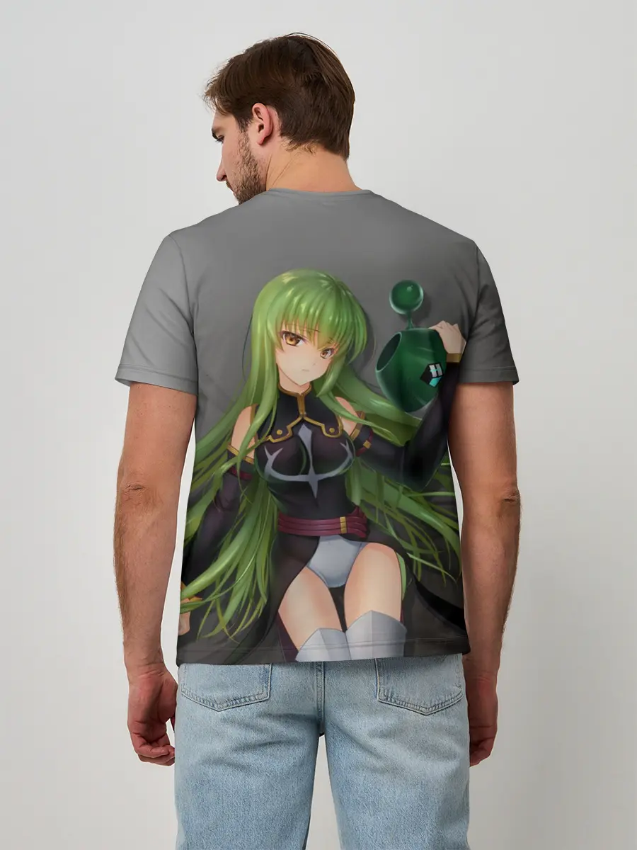 Мужская базовая футболка / Code Geass art gray