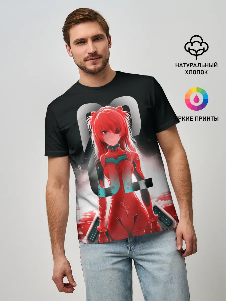 Мужская базовая футболка / Asuka Langle Black