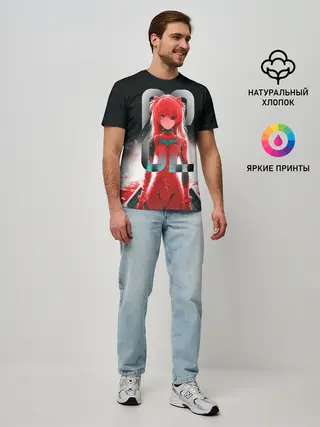 Мужская базовая футболка / Asuka Langle Black