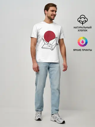 Мужская базовая футболка / БУМАЖНЫЙ ЖУРАВЛЬ | PAPER CRANE