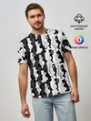 Мужская базовая футболка / MONOKUMA / МОНОКУМА ПАТТЕРН
