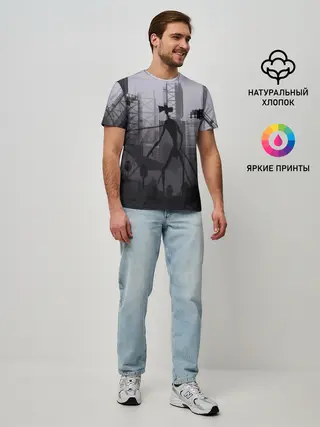 Мужская базовая футболка / СИРЕНОГОЛОВЫЙ В ЦЕПЯХ