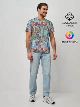 Мужская базовая футболка / Водоросли на морском дне