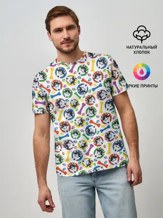 Мужская базовая футболка / Хаски