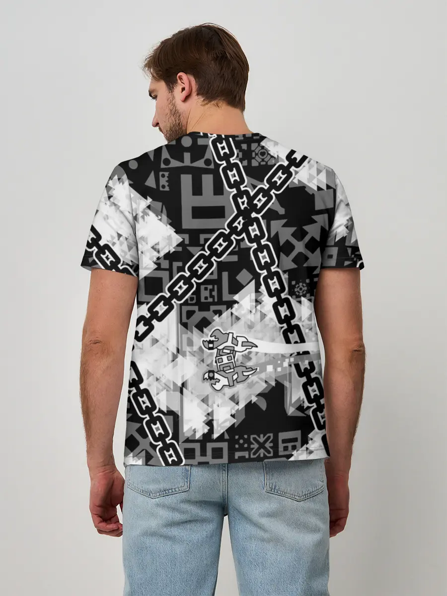 Мужская базовая футболка / Geometry Dash