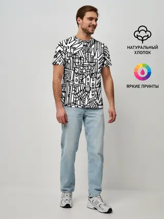 Мужская базовая футболка / Городской скетч