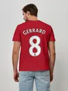 Мужская базовая футболка / Джеррард Ливерпуль ретро