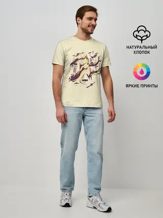 Мужская базовая футболка / Маска Безликого раскололась