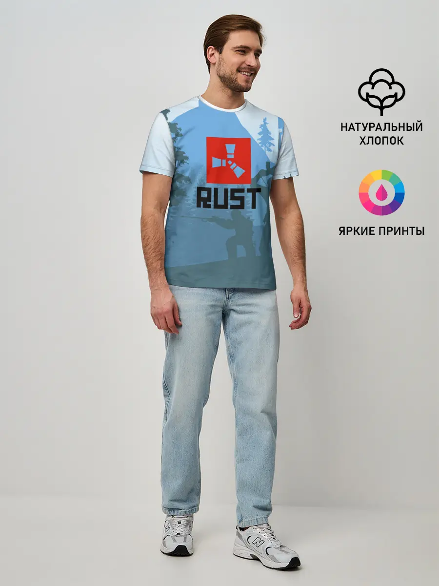 Мужская базовая футболка / Выживалка Раст