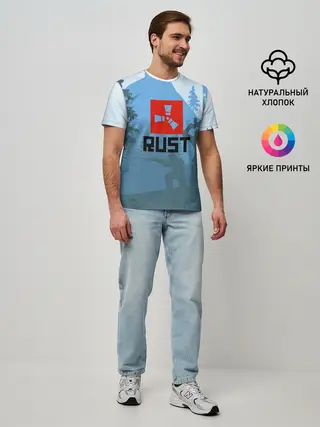 Мужская базовая футболка / Выживалка Раст