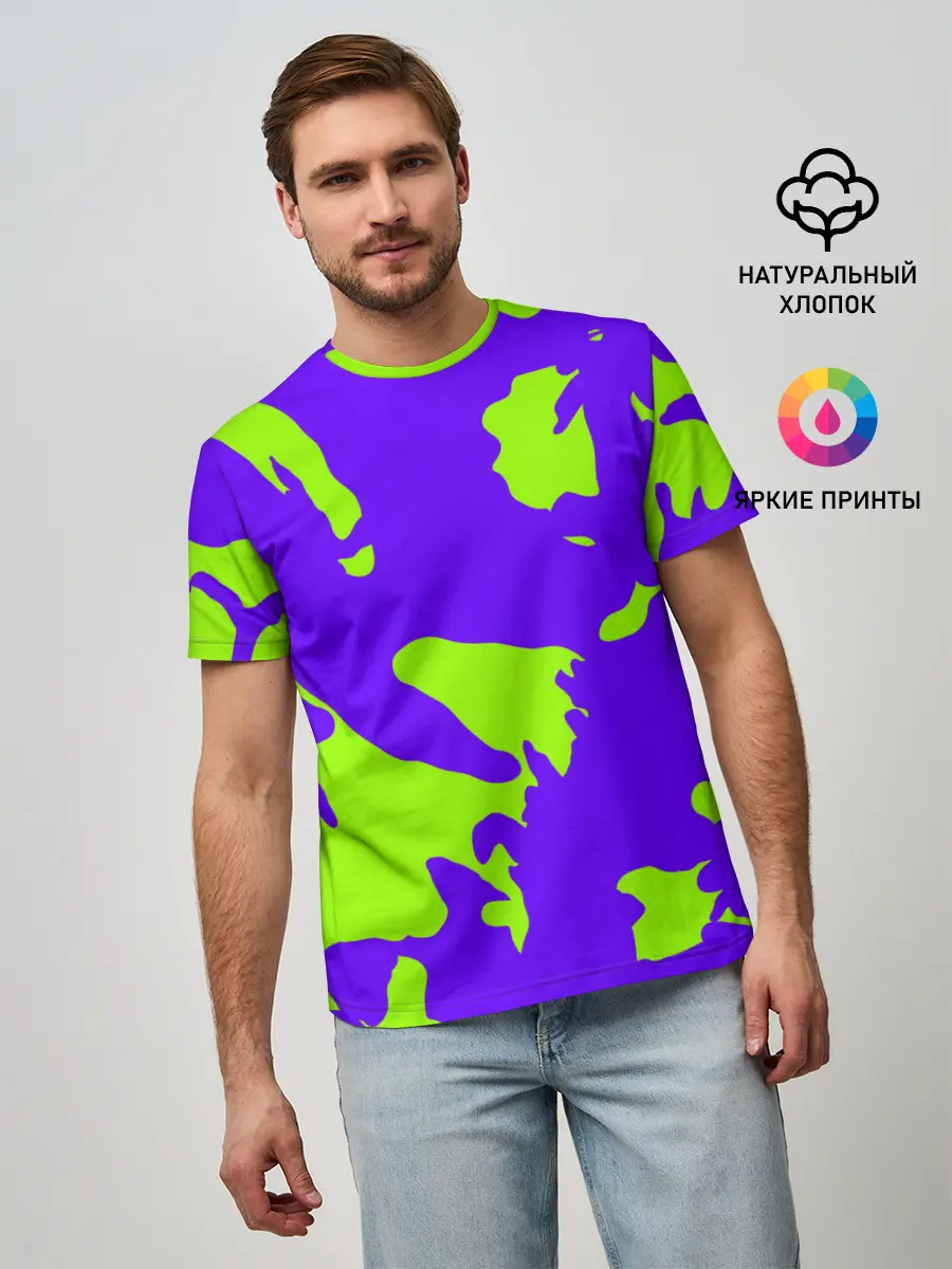 Мужская базовая футболка / тeкстура