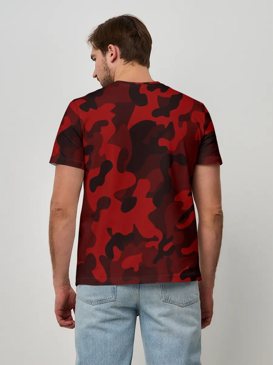 Мужская базовая футболка / RED MILITARY | КРАСНЫЙ КАМУФЛЯЖ
