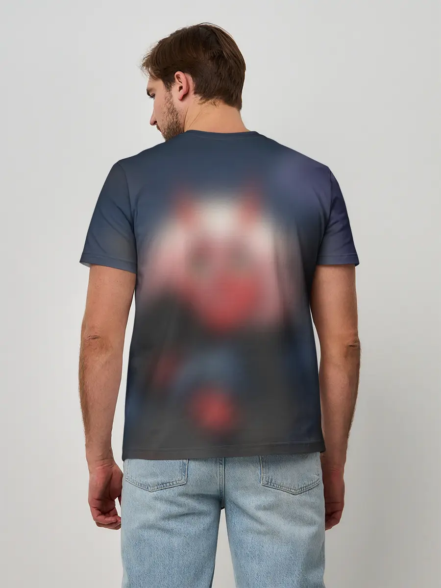 Мужская базовая футболка / ноль два боится