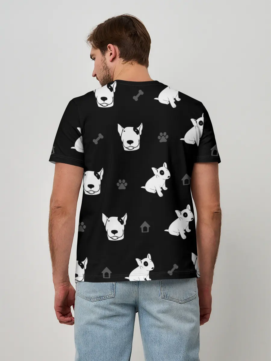 Мужская базовая футболка / Английский бультерьер