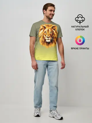 Мужская базовая футболка / Лев