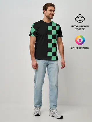 Мужская базовая футболка / КОСТЮМ TANJIRO KAMADO | ТАНДЖИРО