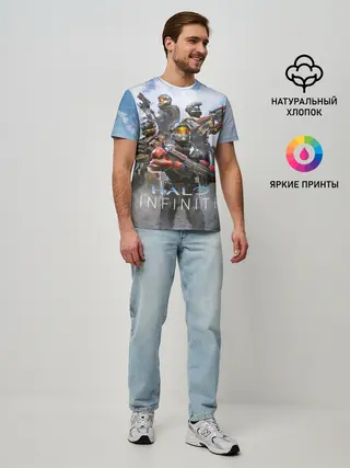 Мужская базовая футболка / Halo infinite Мультиплеер