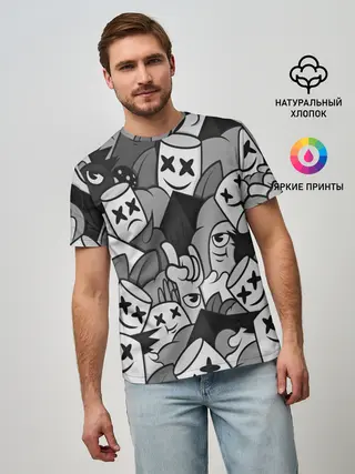 Мужская базовая футболка / Marshmello