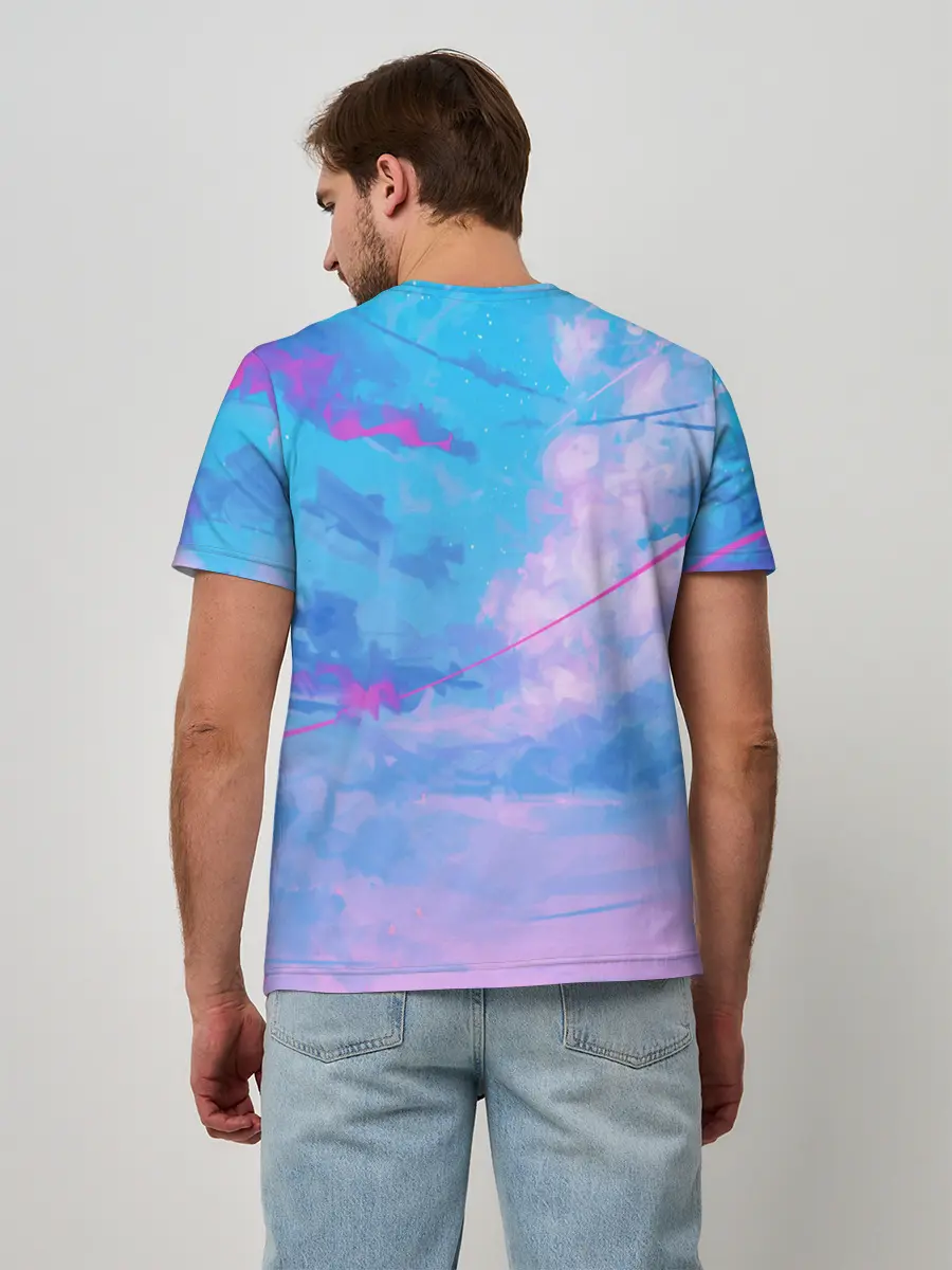 Мужская базовая футболка / РОЗОВЫЕ ОБЛАКА