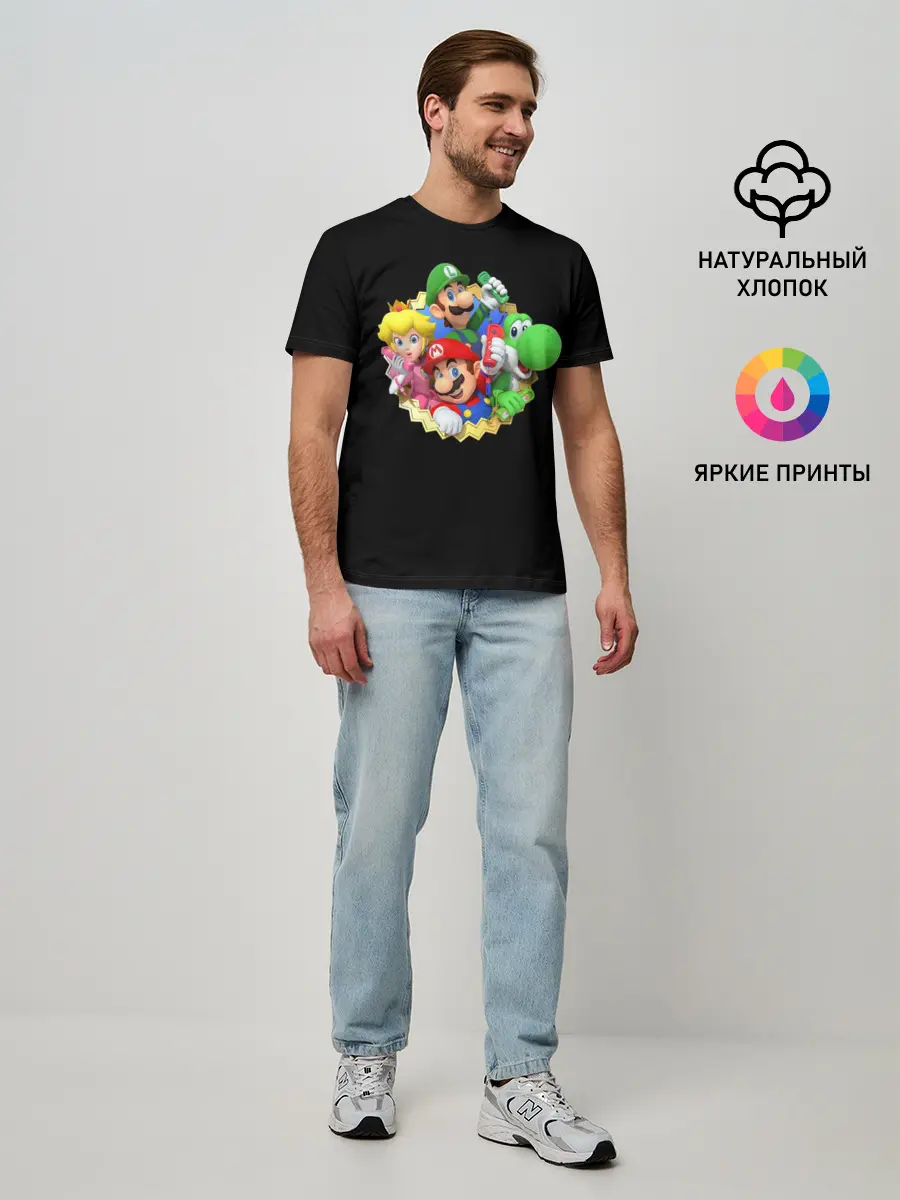 Мужская базовая футболка / Марио