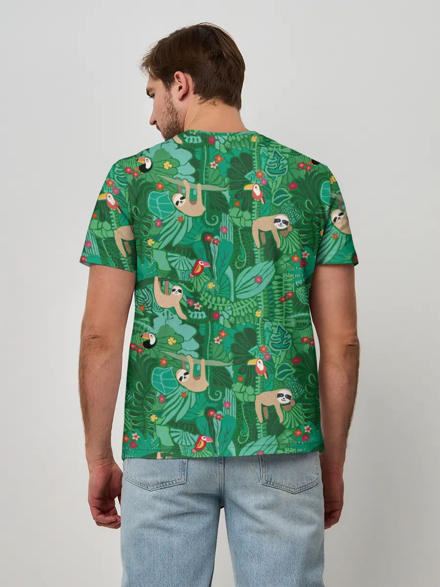 Мужская базовая футболка / Ленивцы